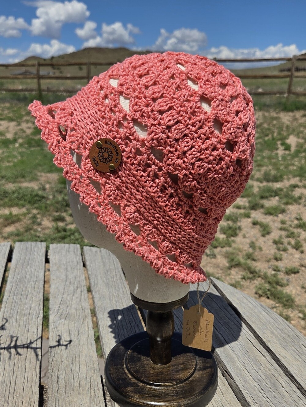 Artisan Handmade Lightweight Cotton Crochet Lacey Boho Summer Bucket Hat